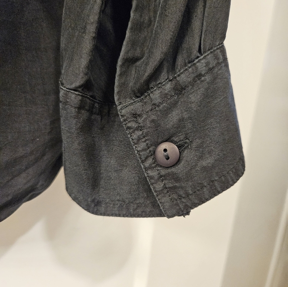 Vintage - Silk Austin Kane Black Pleated Blouse - NWOT - Size L - Picture 4 of 6